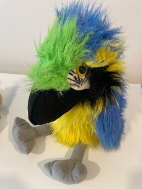 The Puppet Company Macaw Parrot Hand Puppet Plush Bird Squeaker Toy 18”